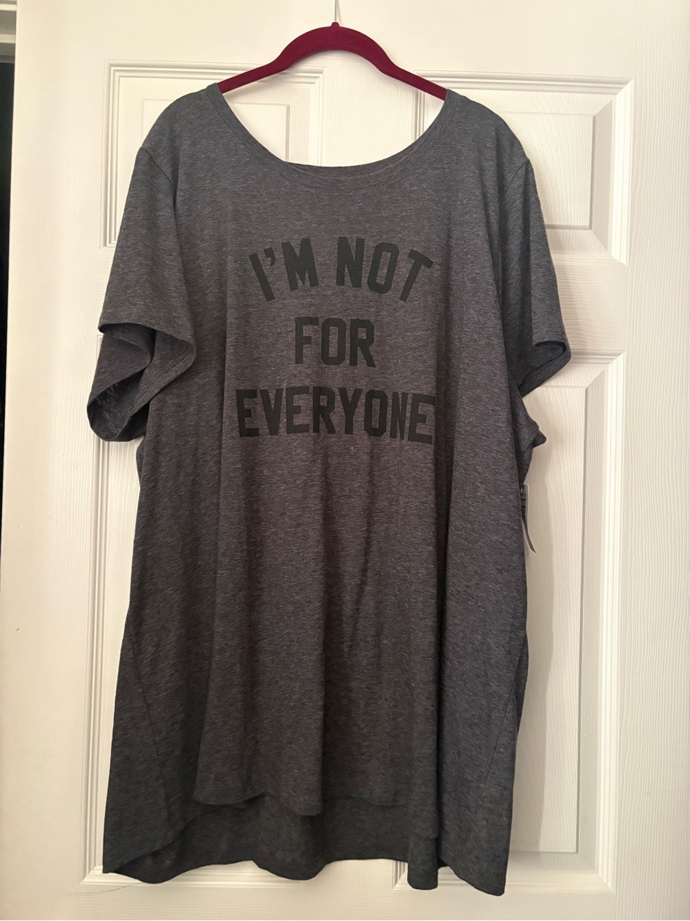 Torrid slim fit charcoal triblend Tee - “I’m not for everyone”  SIZE 4X NWT
